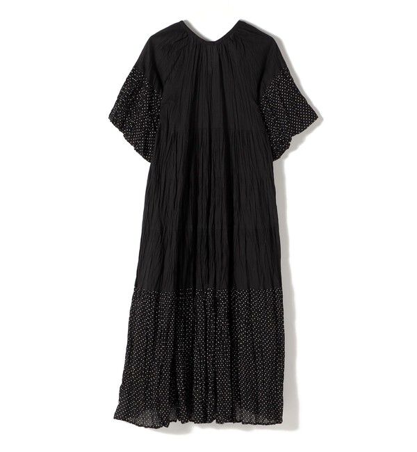 SHIPS for women「【SHIPS別注】Fanaka:〈手洗い可能〉クリンクル 袖 フレア ワンピース」|ワンピース|