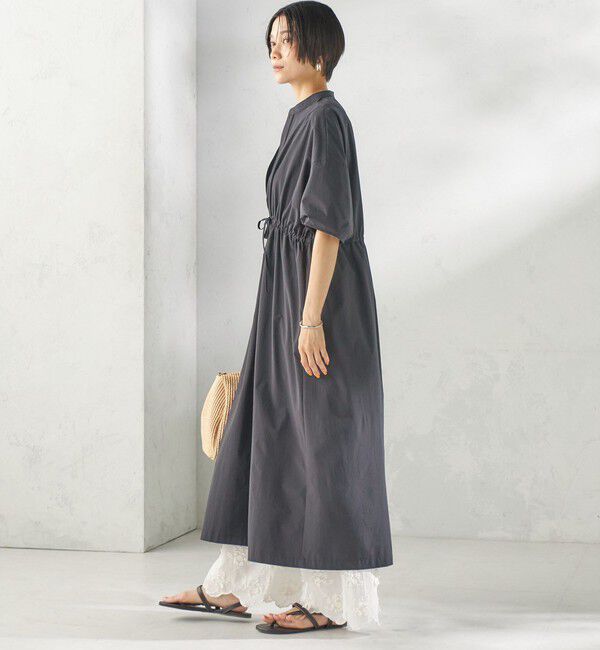SHIPS for women「〈接触冷感 / 撥水加工〉TEXBRID(R) タフタ ウエスト 切替 ワンピース」|ワンピース|
