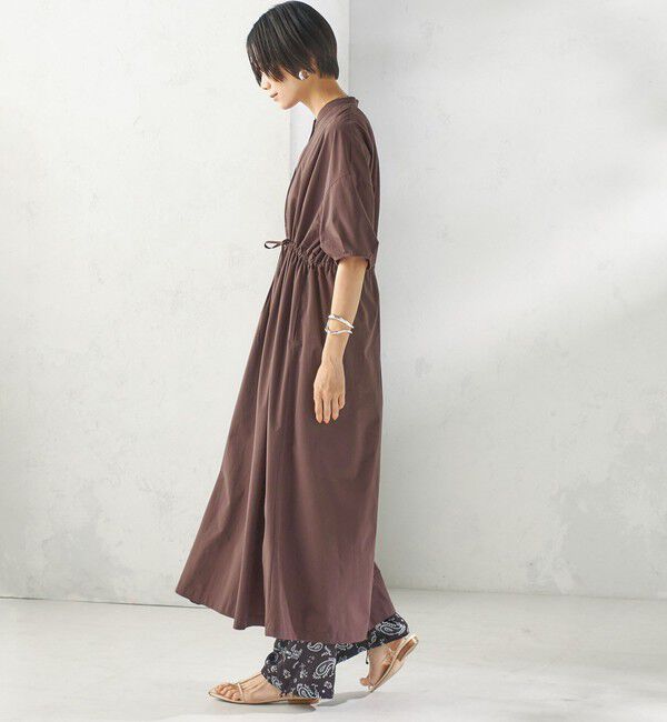 SHIPS for women「〈接触冷感 / 撥水加工〉TEXBRID(R) タフタ ウエスト 切替 ワンピース」|ワンピース|