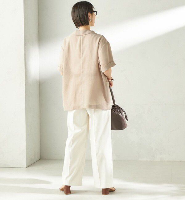 SHIPS for women「〈手洗い可能〉麻調 メッシュ ジャケット シャツ」|シャツ・ブラウス|
