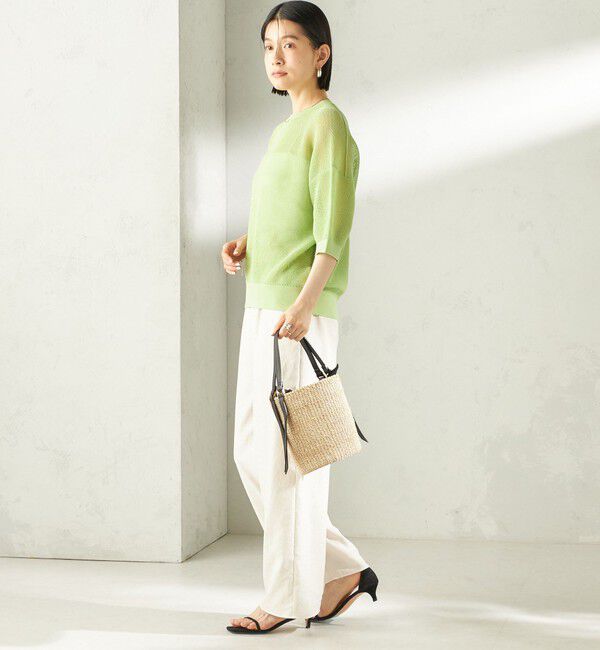 SHIPS for women「〈手洗い可能〉16G 半袖 プルオーバー」|ニット・セーター|