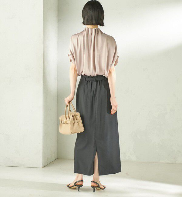 SHIPS for women「【一部WEB限定】〈手洗い可能〉パール モチーフ ネック ギャザー ドルマン ブラウス」|シャツ・ブラウス|