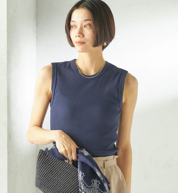 SHIPS for women「〈洗濯機可能〉コットン ベア テレコ リブ タンクトップ」|タンクトップ|