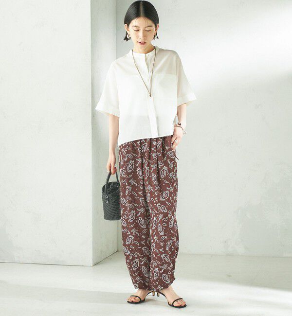 SHIPS for women「〈接触冷感/洗濯機可能〉SUUSUU バンドカラー 半袖 シャツ」|シャツ・ブラウス|