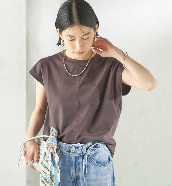 SHIPS for women「〈接触冷感/吸水速乾/洗濯機可能〉ハイゲージ ポンチ コクーン カットソー」|Tシャツ・カットソー|