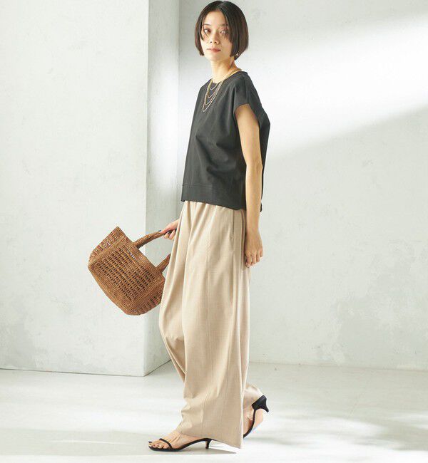 SHIPS for women「〈接触冷感/吸水速乾/洗濯機可能〉ハイゲージ ポンチ コクーン カットソー」|Tシャツ・カットソー|