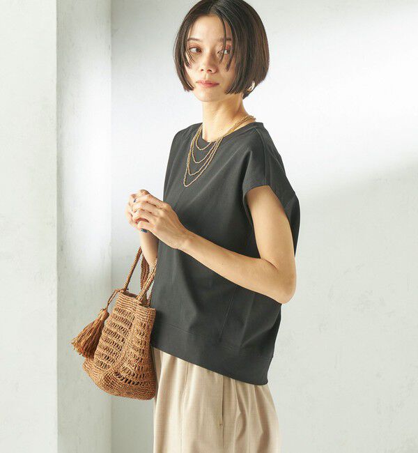 SHIPS for women「〈接触冷感/吸水速乾/洗濯機可能〉ハイゲージ ポンチ コクーン カットソー」|Tシャツ・カットソー|