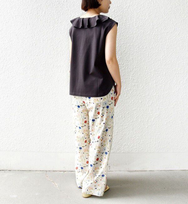 SHIPS for women「【WEB限定】〈接触冷感/吸水速乾/洗濯機可能〉ハイゲージ ポンチ フリル カットソー」|Tシャツ・カットソー|