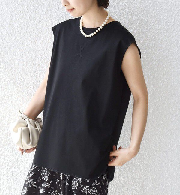 SHIPS for women「〈接触冷感/UVカット〉ガゼット デザイン 裾 ラウンド TEE」|Tシャツ・カットソー|