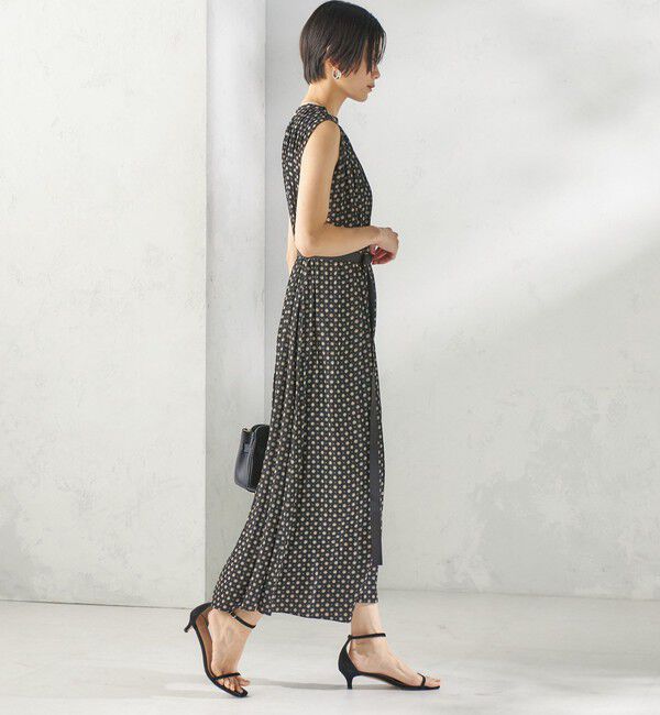 SHIPS for women「〈手洗い可能〉プリント カッセン ノースリーブ ワンピース」|ワンピース|