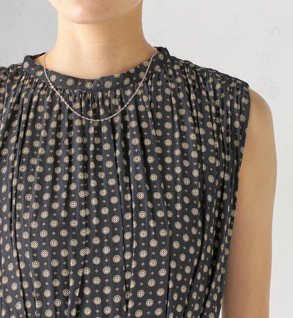 SHIPS for women「〈手洗い可能〉プリント カッセン ノースリーブ ワンピース」|ワンピース|
