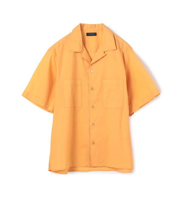 TOMORROWLAND MENS「コットンローン製品染め ダブルポケット半袖オープンカラーシャツ」|シャツ・ブラウス|27 オレンジ
