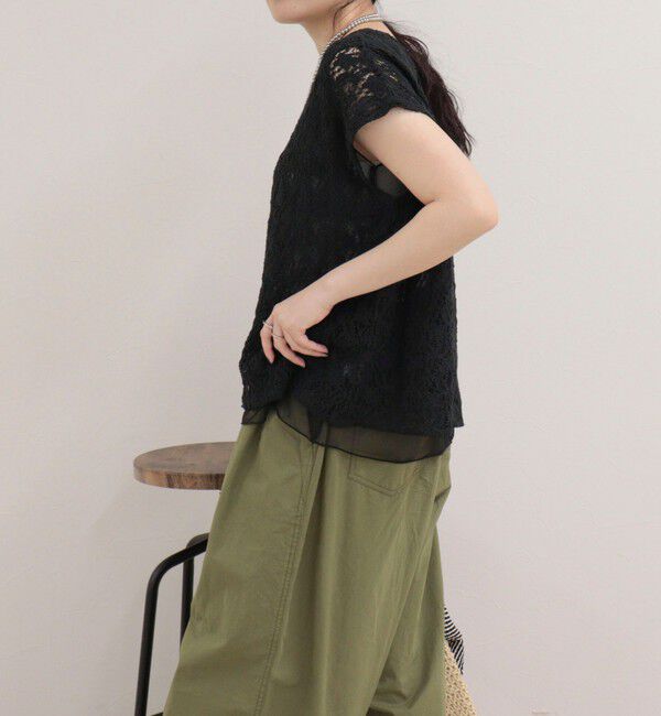 fredy emue「レースレイヤードフレンチプルオーバー」|Tシャツ・カットソー|