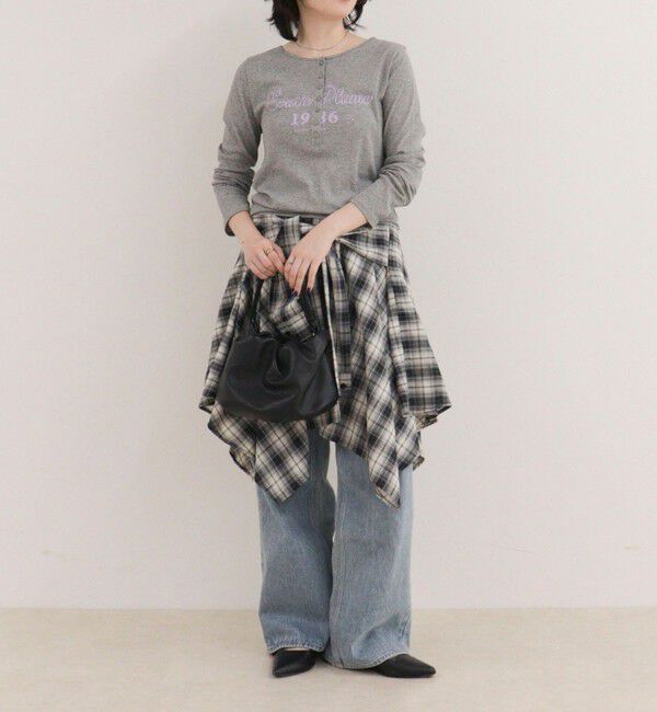 fredy emue「ヘンリーネックグラフィックロンTシャツ」|Tシャツ・カットソー|