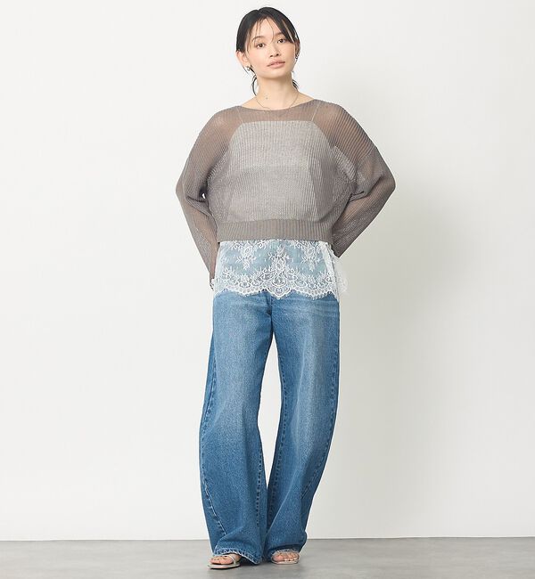 abahouse mavie「シアーニットプルオーバー」|ニット・セーター|