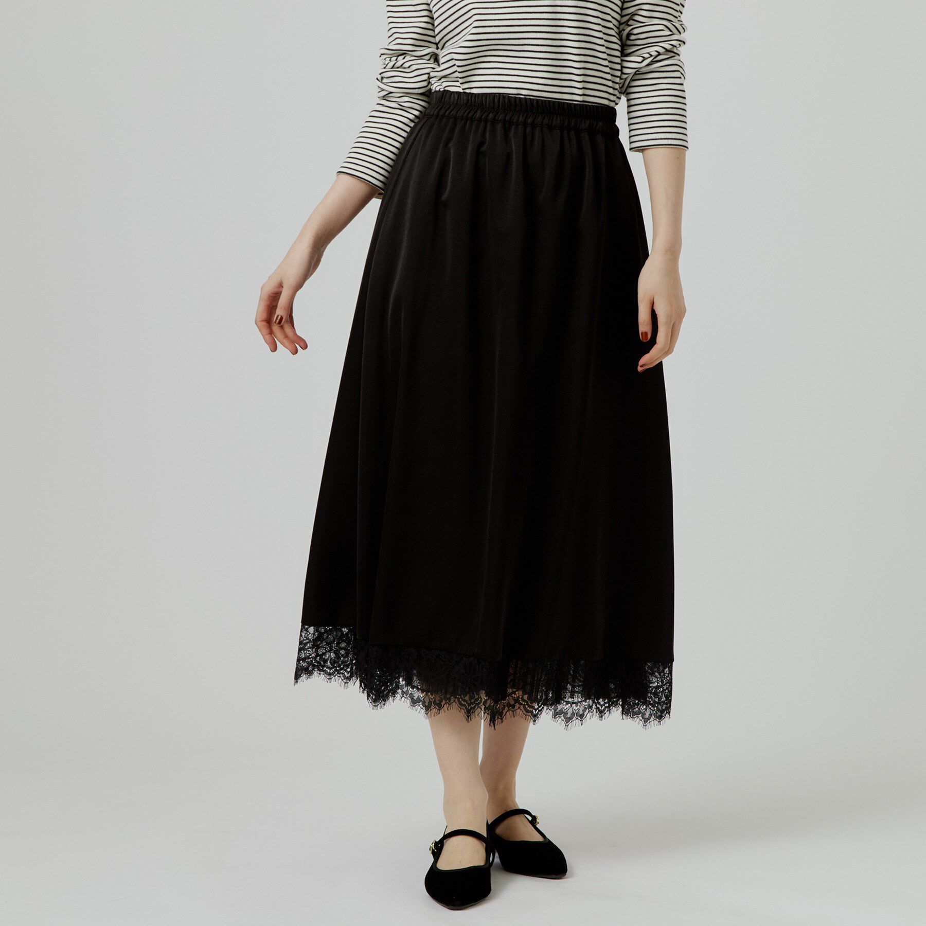 grove「【着回し◎・大人フェミニン】リバーシブルチュールプリーツスカート」|スカート|