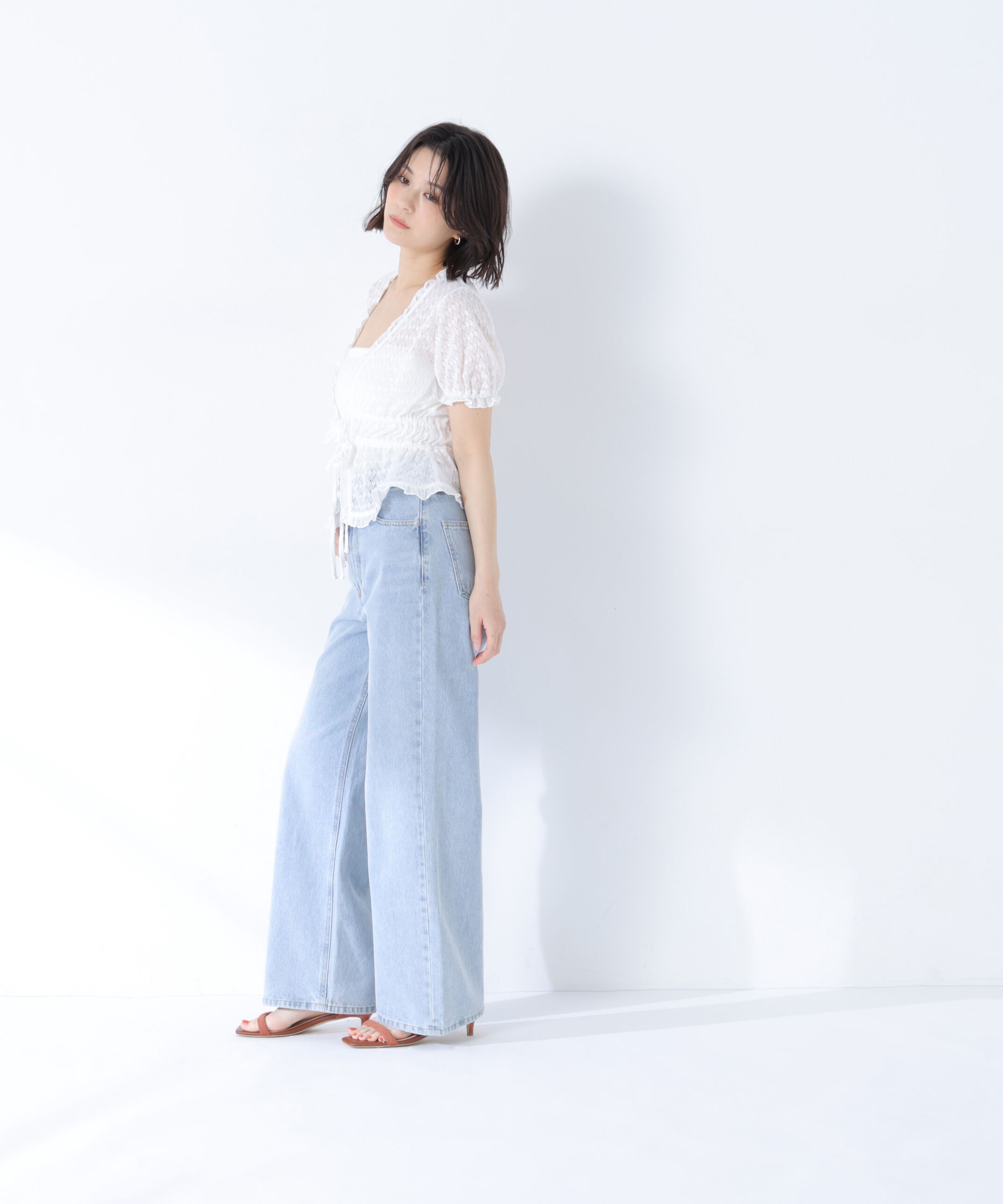  「＜sweet・Oggi.jp掲載＞ワイドストレートデニムパンツ」|その他|