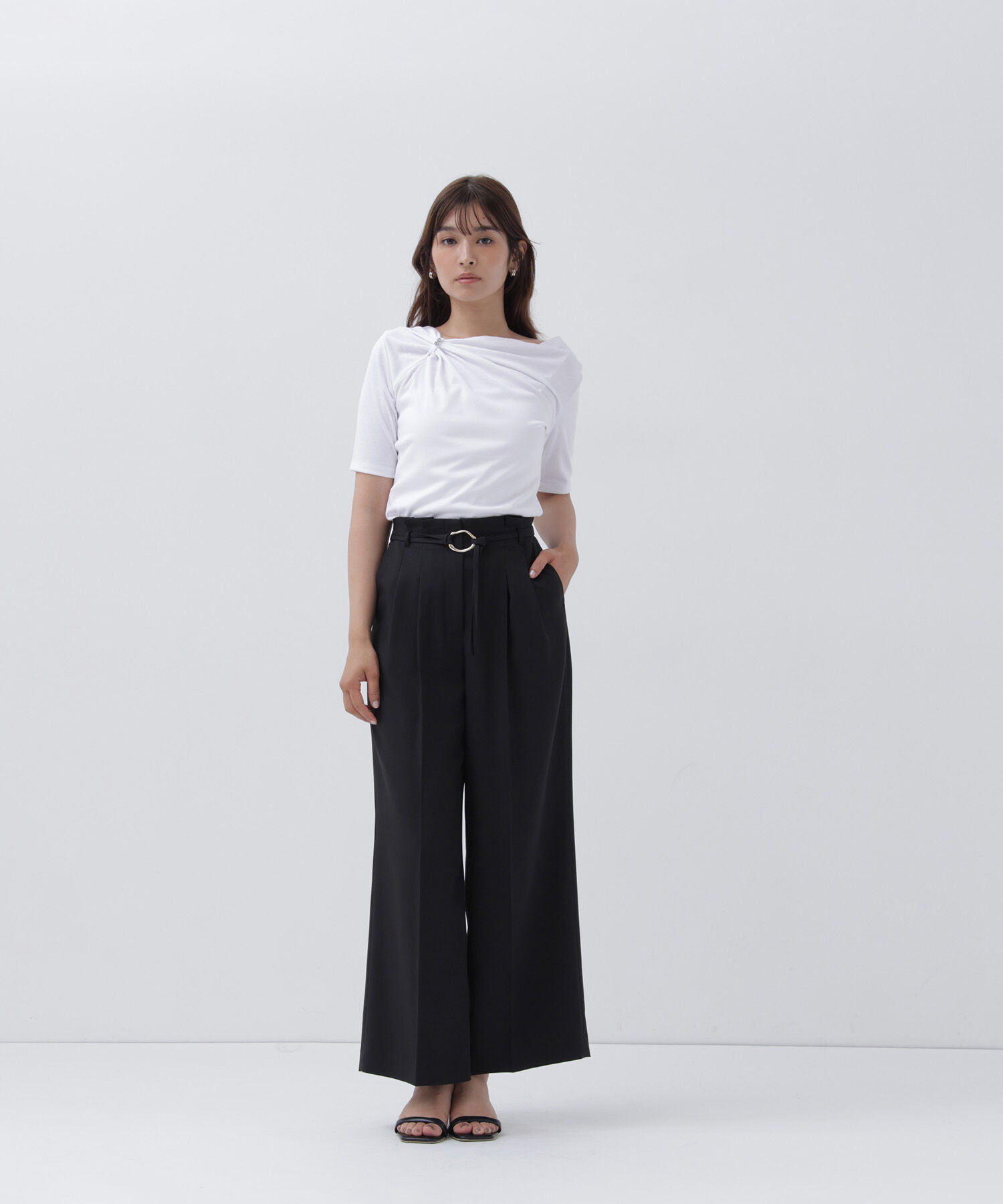  「ダブルベルトワイドパンツ」|その他|