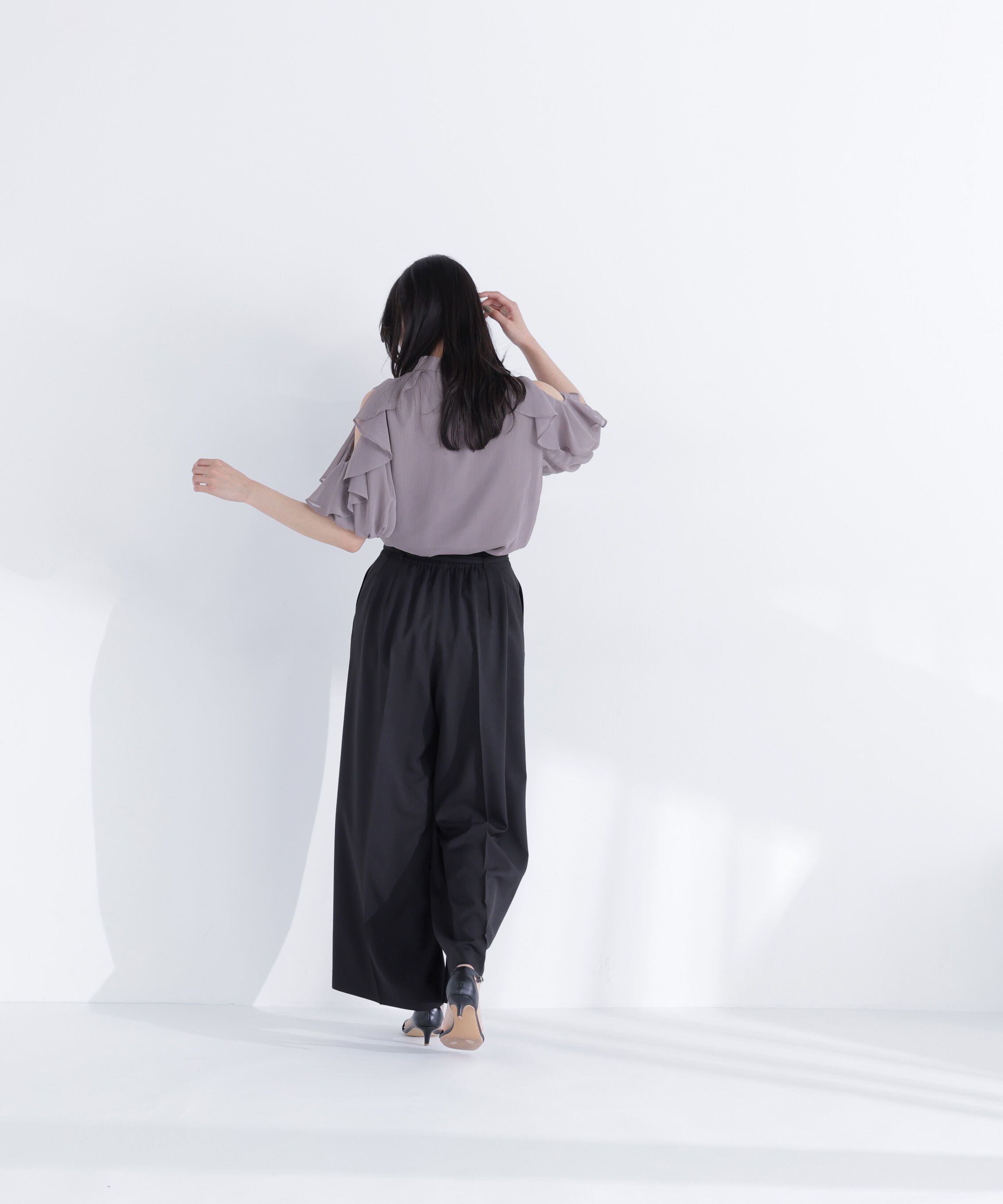  「ダブルベルトワイドパンツ」|その他|