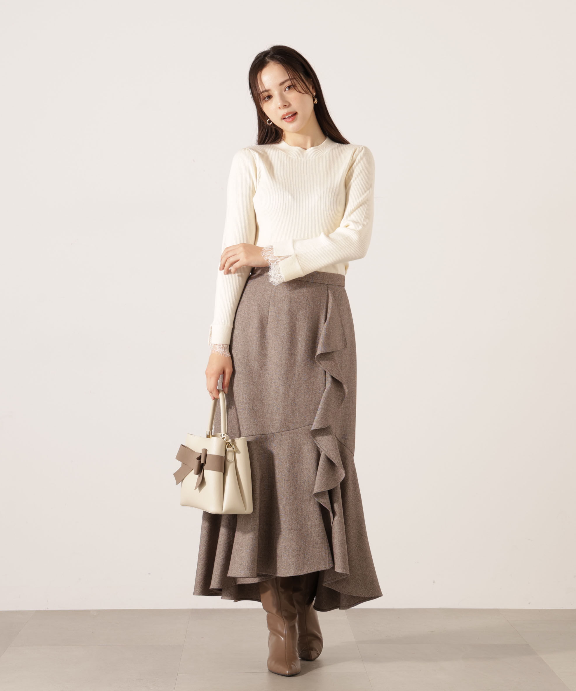 PROPORTION BODY DRESSING「ラッフルディテールスカート　25AW」|スカート|