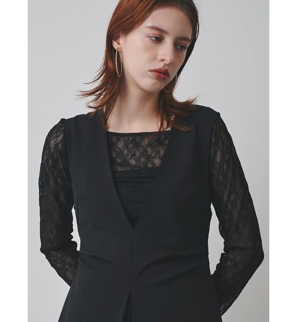 ELENDEEK「LACE SKIN CS」|Tシャツ・カットソー|ブラック