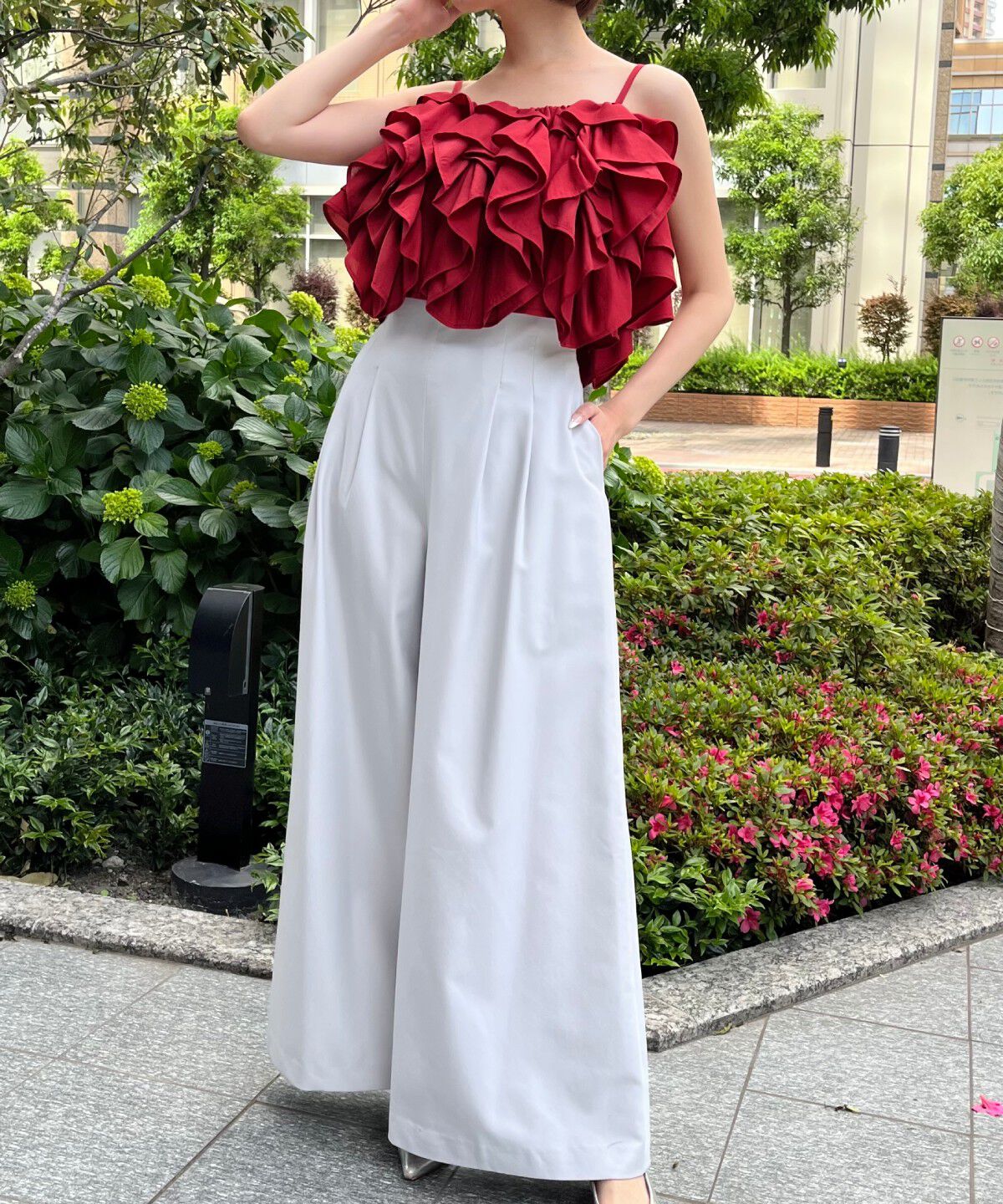 アンドクチュール「サスペ付きワイドパンツ」|その他|