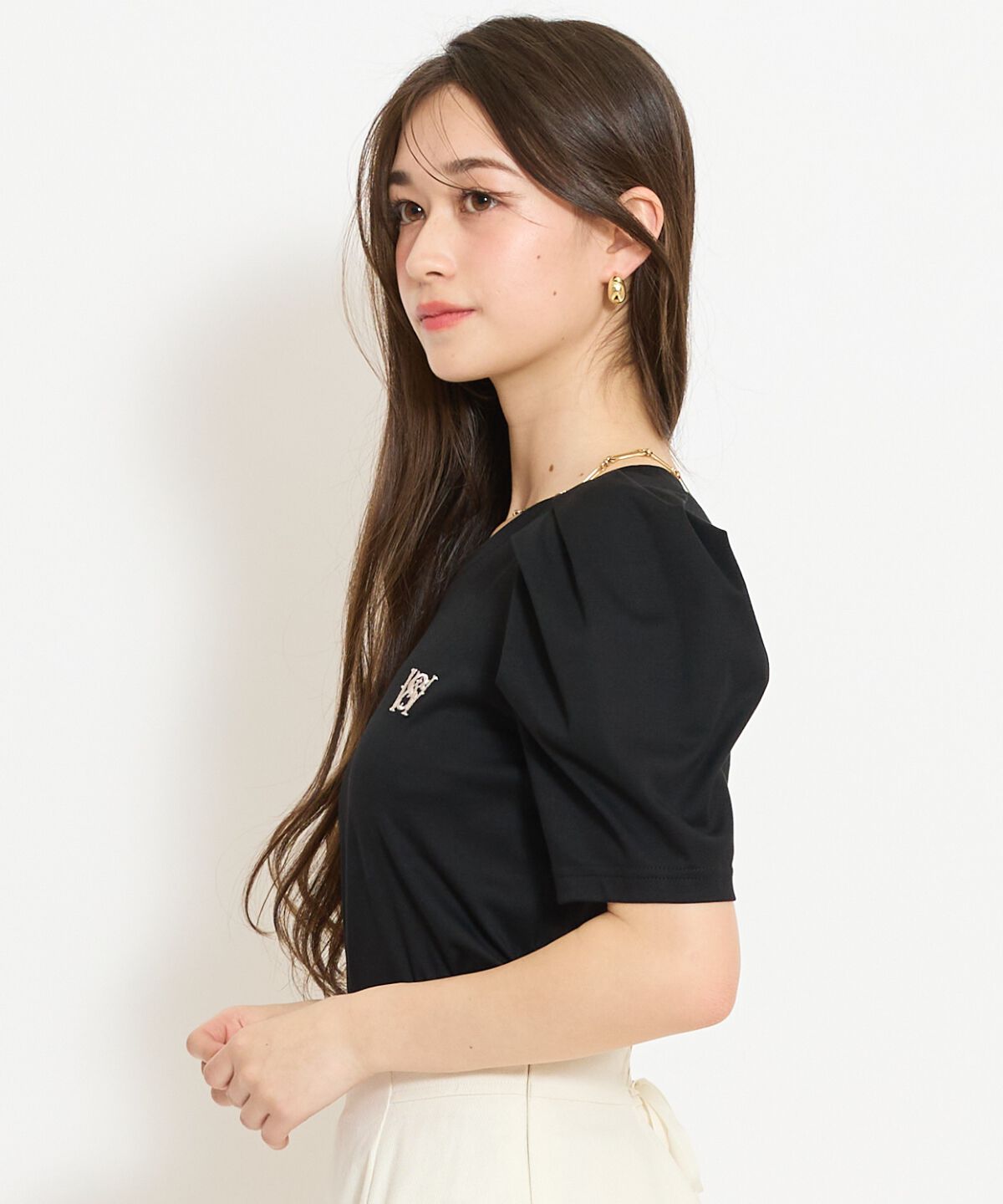 WILLSELECTION「ロゴ刺繍タックスリーブTシャツ」|Tシャツ・カットソー|