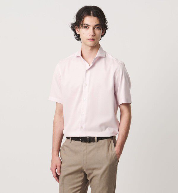 UNITED ARROWS「イージーケア AG パナマ ショートスリーブ カッタウェイカラーシャツ 抗菌防臭 通気性」|シャツ・ブラウス|
