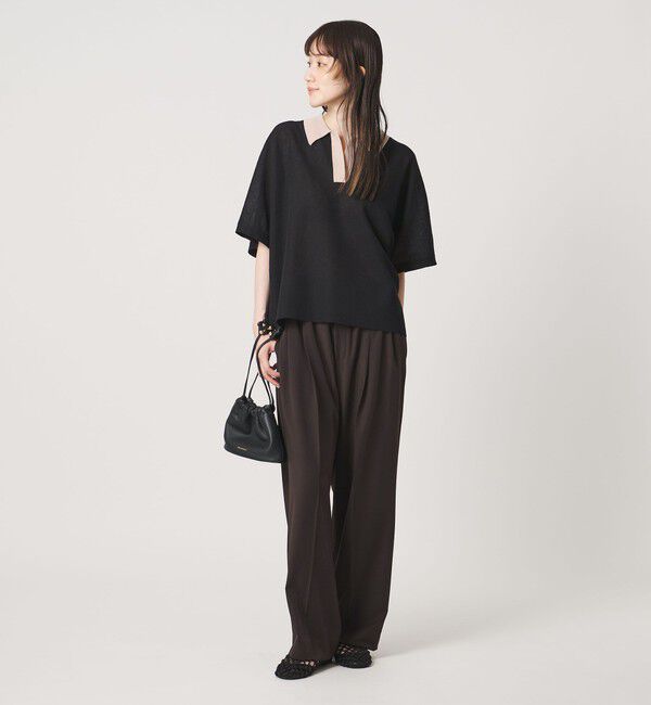 UNITED ARROWS「ツイル イージーパンツ ‐ストレッチ 防シワ 接触冷感‐」|スラックス|