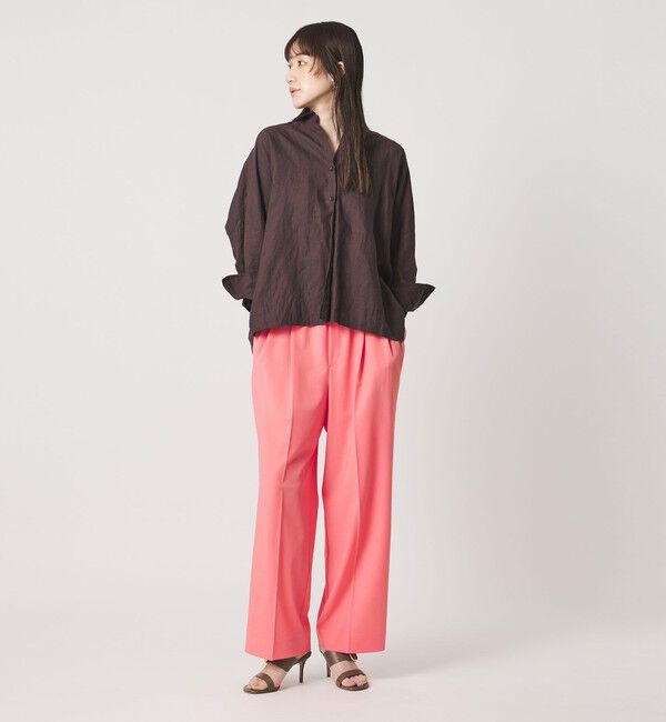 UNITED ARROWS「ツイル イージーパンツ ‐ストレッチ 防シワ 接触冷感‐」|スラックス|