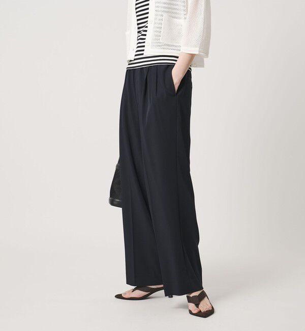 UNITED ARROWS「ツイル イージーパンツ ‐ストレッチ 防シワ 接触冷感‐」|スラックス|