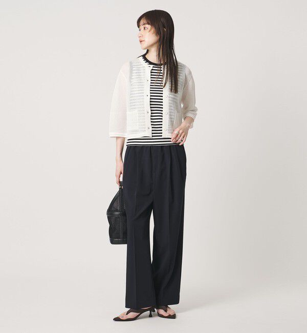 UNITED ARROWS「ツイル イージーパンツ ‐ストレッチ 防シワ 接触冷感‐」|スラックス|