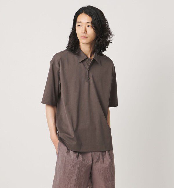 UNITED ARROWS「ALBINI アルビニ トリコット ポロシャツ 抗菌防臭」|ポロシャツ|DK.GRAY