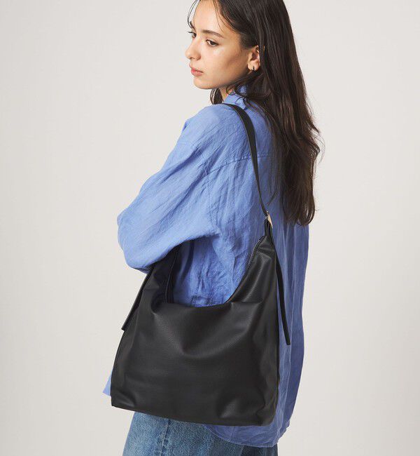 UNITED ARROWS green label relaxing「【WEB限定】＜PARTE＞ダブルバックル 2WAYショルダーバッグ  はっ水」|ショルダー・メッセンジャー|BLACK
