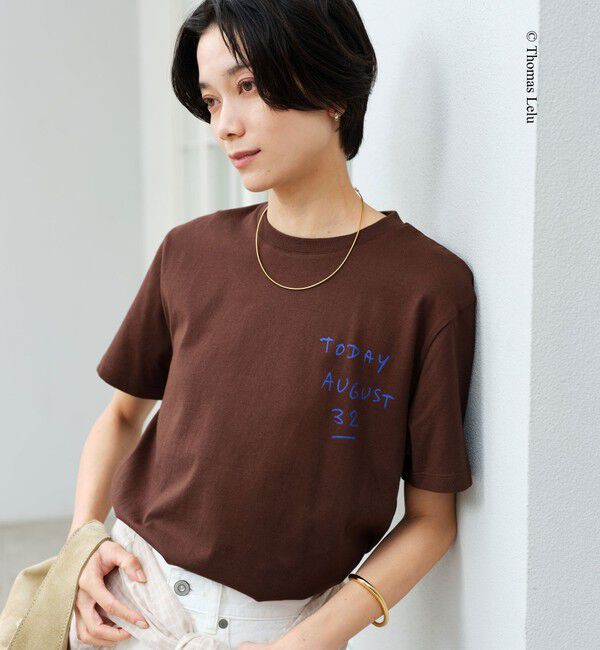 UNITED ARROWS green label relaxing「【別注】＜Thomas Lelu＞サインアート 半袖 Tシャツ カットソー」|Tシャツ・カットソー|