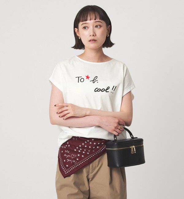 UNITED ARROWS green label relaxing「＜To b. by agnes b.コラボ＞ロゴ フレンチスリーブ Tシャツ」|Tシャツ・カットソー|