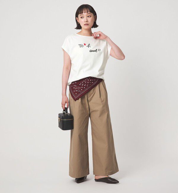 UNITED ARROWS green label relaxing「＜To b. by agnes b.コラボ＞ロゴ フレンチスリーブ Tシャツ」|Tシャツ・カットソー|