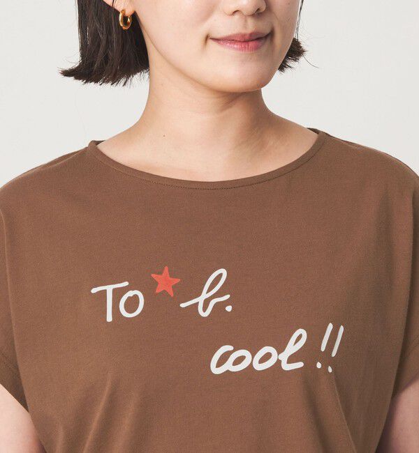 UNITED ARROWS green label relaxing「＜To b. by agnes b.コラボ＞ロゴ フレンチスリーブ Tシャツ」|Tシャツ・カットソー|