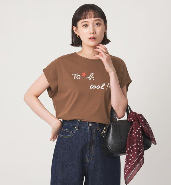 UNITED ARROWS green label relaxing「＜To b. by agnes b.コラボ＞ロゴ フレンチスリーブ Tシャツ」|Tシャツ・カットソー|