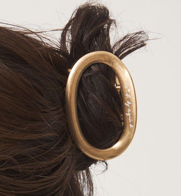 UNITED ARROWS green label relaxing「＜To b. by agnes b.コラボ＞ロゴ ヘアクリップ（オーバル）」|ヘアバンド|