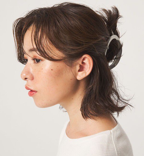 UNITED ARROWS green label relaxing「＜To b. by agnes b.コラボ＞ロゴ ヘアクリップ（オーバル）」|ヘアバンド|SILVER