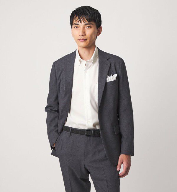 UNITED ARROWS green label relaxing「エブリット コットンオックス ソリッド スナップ ボタンダウン シャツ -イージーアイロン-」|シャツ・ブラウス|
