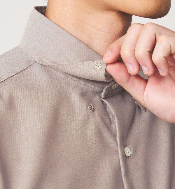 UNITED ARROWS green label relaxing「エブリット コットンオックス ソリッド スナップ ボタンダウン シャツ -イージーアイロン-」|シャツ・ブラウス|