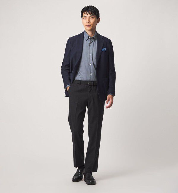 UNITED ARROWS green label relaxing「エブリット コットンオックス ソリッド スナップ ボタンダウン シャツ -イージーアイロン-」|シャツ・ブラウス|