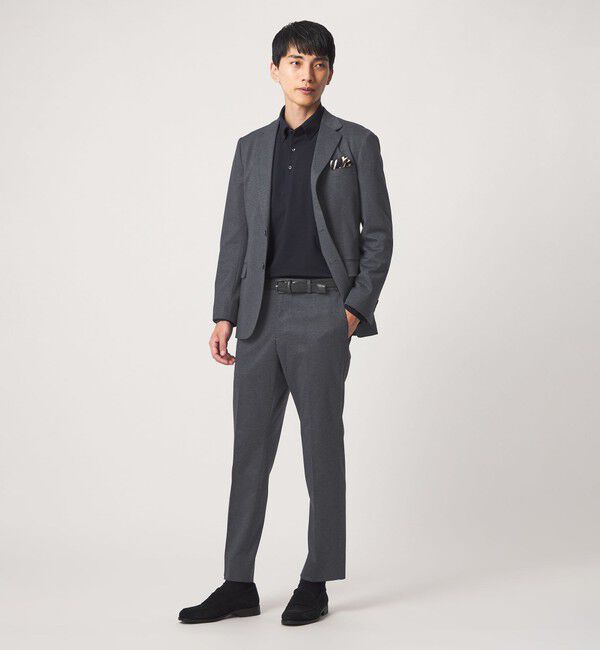 UNITED ARROWS green label relaxing「A+ プリントジャージー グレンプレイド スタンダード イージー セットアップ パンツ スラックス -ストレッ」|スラックス|