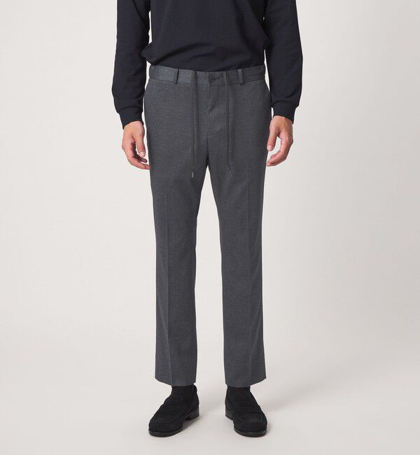 UNITED ARROWS green label relaxing「A+ プリントジャージー グレンプレイド スタンダード イージー セットアップ パンツ スラックス -ストレッ」|スラックス|