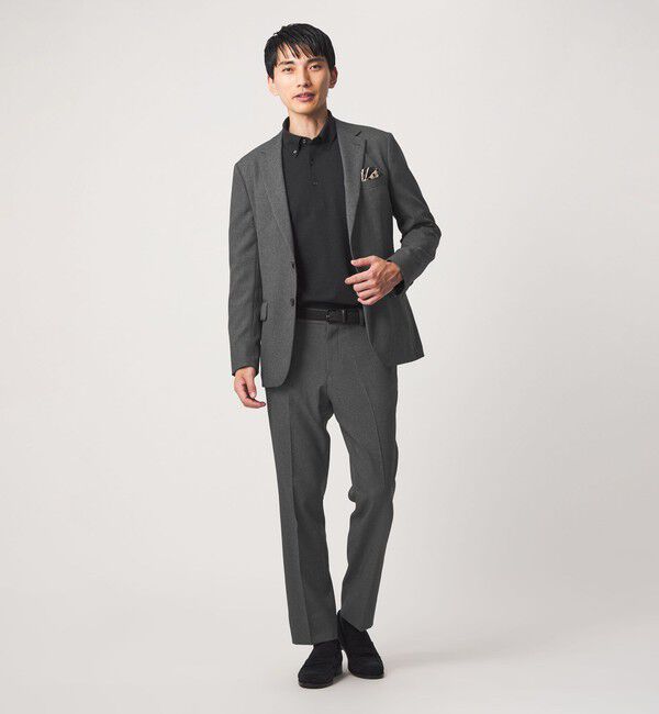 UNITED ARROWS green label relaxing「A+ ポリエステル シャークスキン 2B スタンダード セットアップ ジャケット -ストレッチ-」|テーラードジャケット|