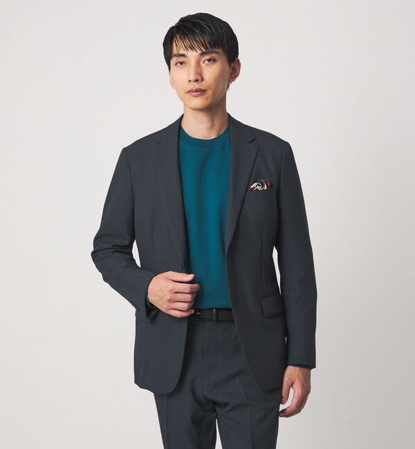 UNITED ARROWS green label relaxing「A+ ポリエステル シャークスキン 2B スタンダード セットアップ ジャケット -ストレッチ-」|テーラードジャケット|