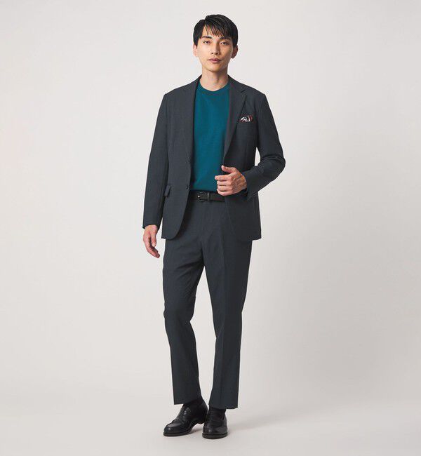 UNITED ARROWS green label relaxing「A+ ポリエステル シャークスキン 2B スタンダード セットアップ ジャケット -ストレッチ-」|テーラードジャケット|