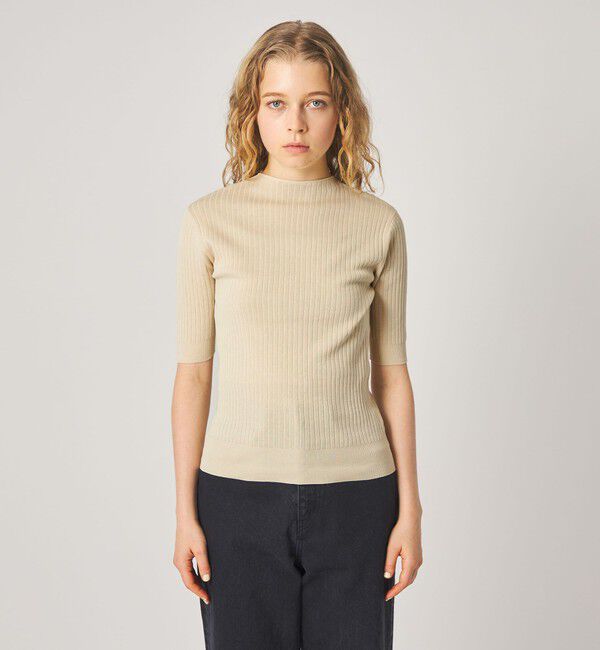 STEVEN ALAN「＜Steven Alan＞ボトルネック ハーフスリーブ ニット」|ニット・セーター|